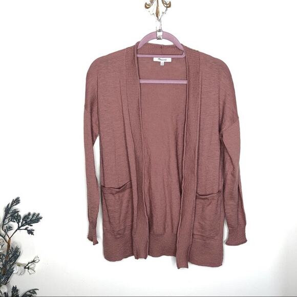 MADEWELL Bradley Cardigan Sweater Dusty Rose {H49} - Picture 5 of 9